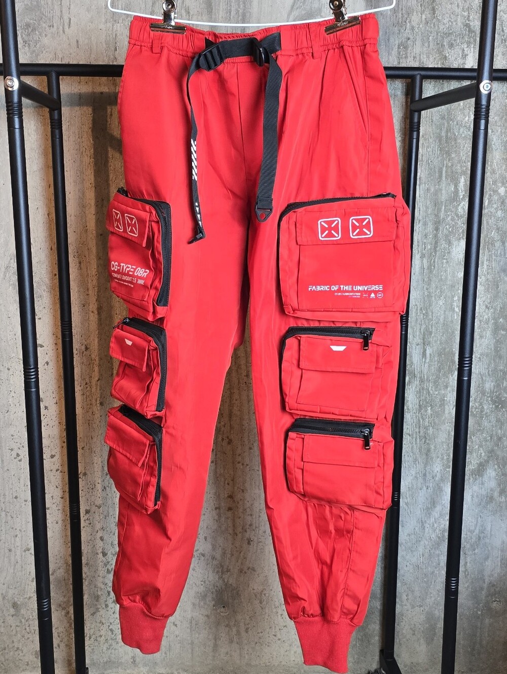 Fabric Of The Universe Red Cargo Pants